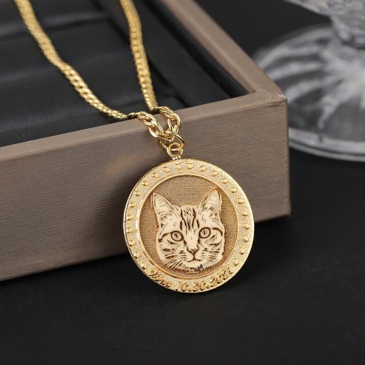 Doppelte goldene Namenskette QN353