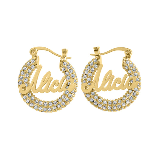 Zircon Hoop Mini Bling Earring QHE3010