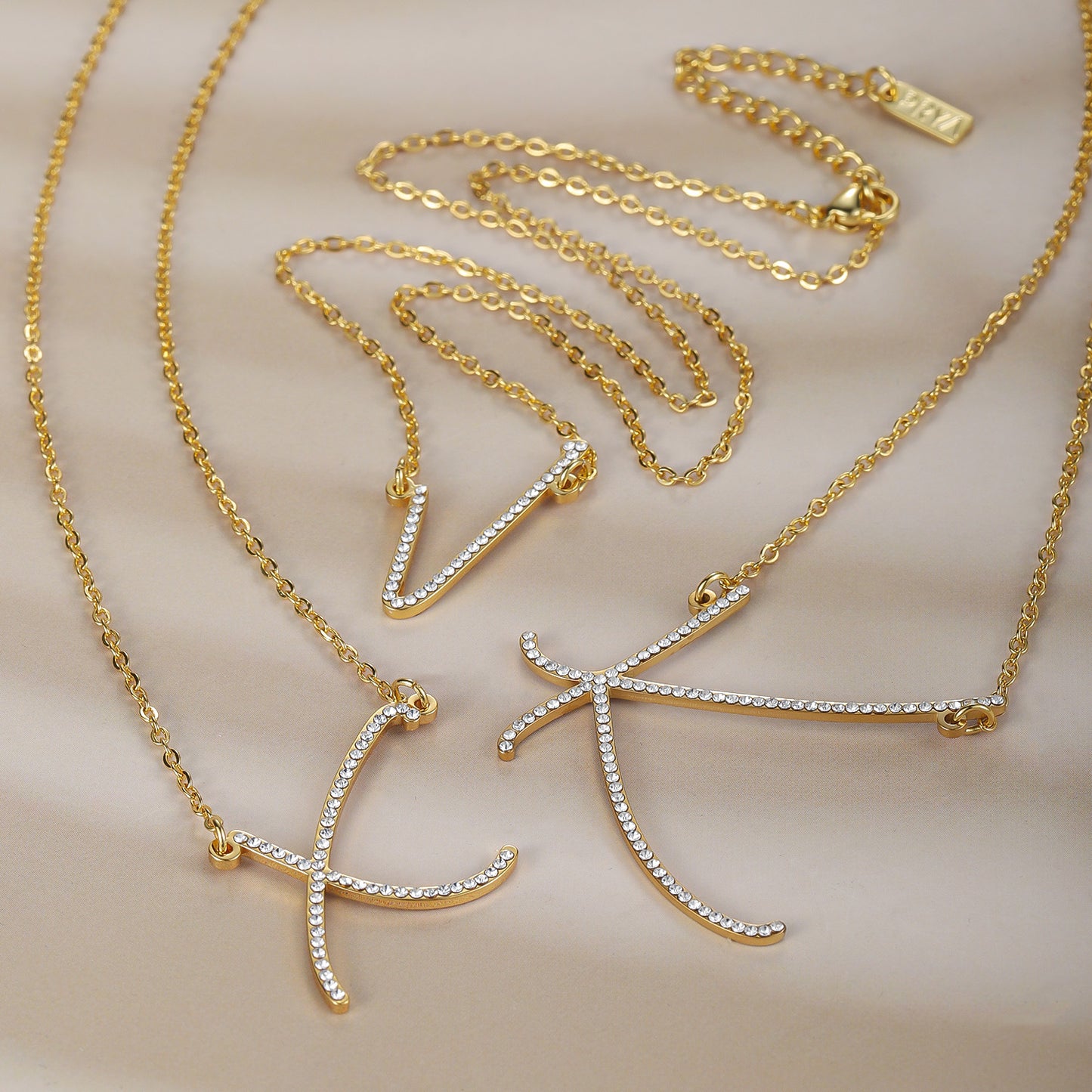Personalized A-Z Initial Necklace With Crystal Letter - QZN3661