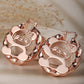 Kids Bear Hoop Earrings, Hollow Cutout Bow Bear Twisted Loop Earrings,  Children Fashion Earrings-HE3665