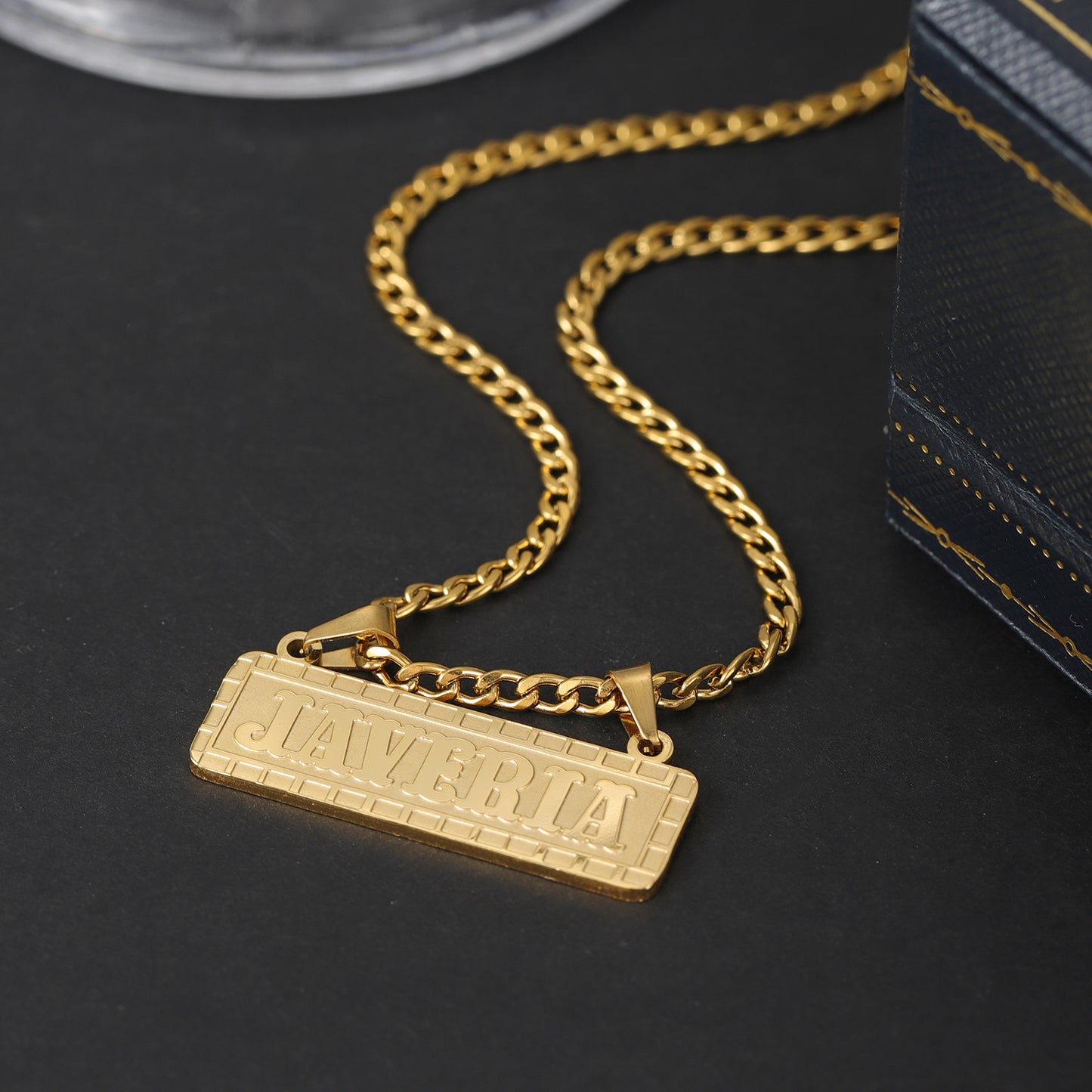 custom name plate necklace QSN3028