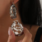 Kids Bear Hoop Earrings, Hollow Cutout Bow Bear Twisted Loop Earrings,  Children Fashion Earrings-HE3665