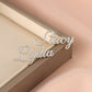 Two Tone Name Earring QFE3034