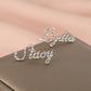 Two Tone Name Earring QFE3034