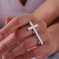 Custom Name Cross 18k Gold Plating Rings For Two Fingers - QHR3577