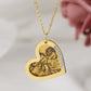Custom Picture Engraved Heart Diamond Necklace QND3069