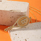 Custom Initial Tennis Racket Necklace, Zircon Paved Tennis Paddle Pendant Gold Sports Jewelry Gift-3DN3671