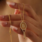 Custom Initial Tennis Racket Necklace, Zircon Paved Tennis Paddle Pendant Gold Sports Jewelry Gift-3DN3671
