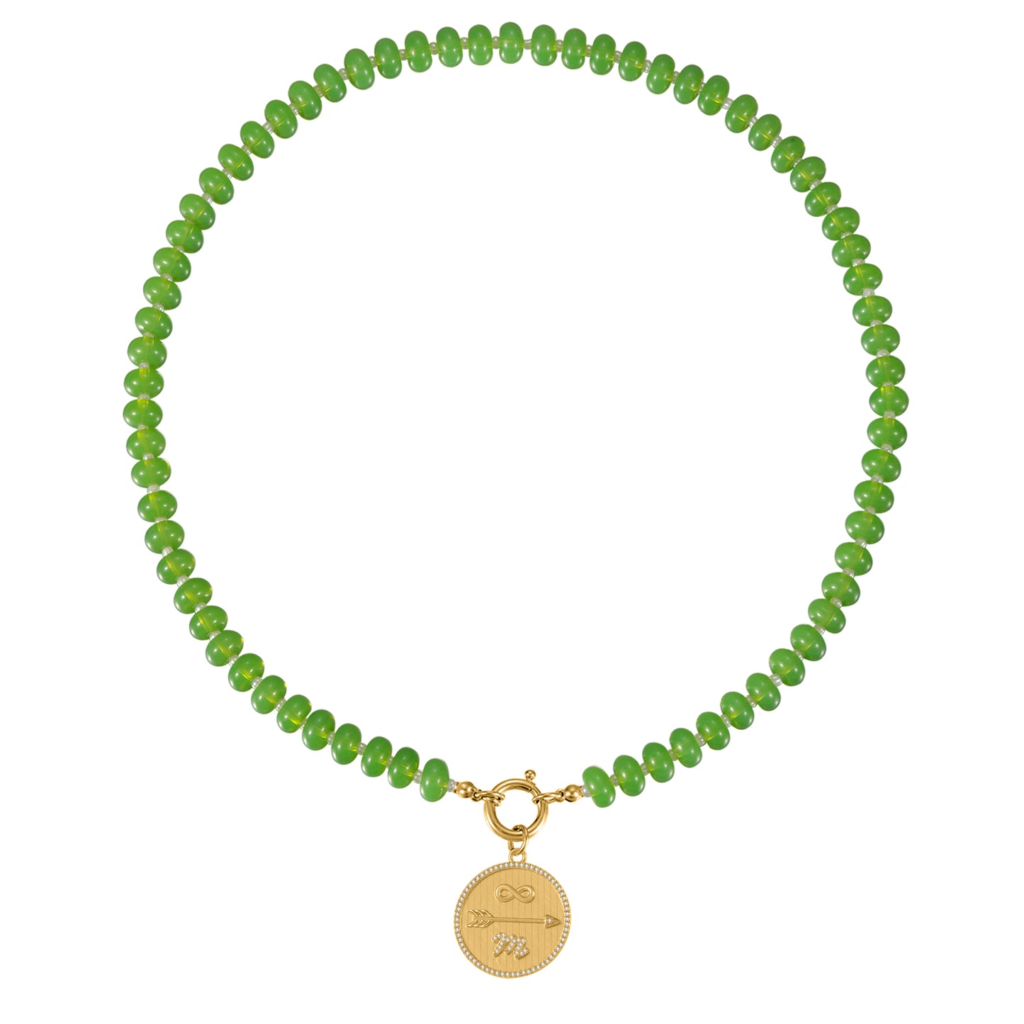 Natural Stone Beaded Necklace with Custom Pendant Style, Bohemian Jewelry-SSN3700