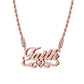 Customize 3d Doubleplate Name Necklace 18k GoldPlated Stainless Steel Women Jewelry Gift-QFN3675