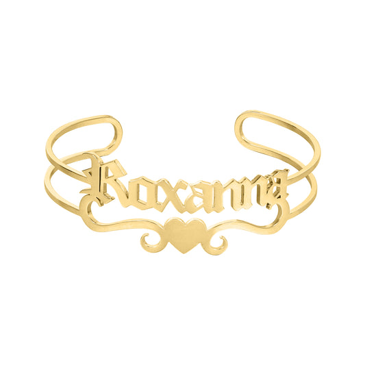 Cutomized Gold Name Bangle For Women QNB3112