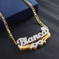 Custom Double Plated Heart Name Necklace QN794