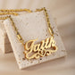 Customize 3d Doubleplate Name Necklace 18k GoldPlated Stainless Steel Women Jewelry Gift-QFN3675