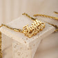 Customize 3d Doubleplate Name Necklace 18k GoldPlated Stainless Steel Women Jewelry Gift-QFN3675