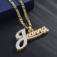 Custom Double 18K Gold Plated Name Necklace QN797