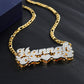 Double Plated Love Bird Name Necklace QN800