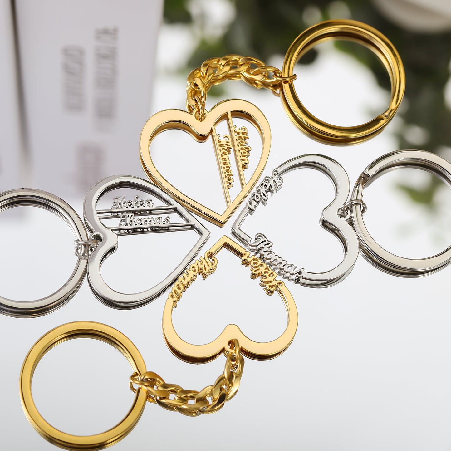 Heart Shaped Name Keychain QN-K0006