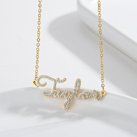 Custom Diamond Name Necklace QN127