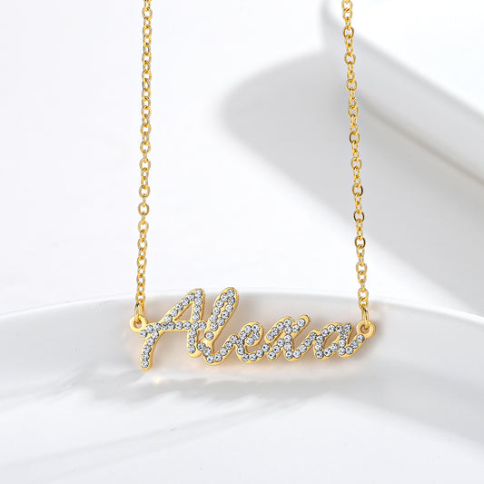 Custom Diamond Name Necklace QN129