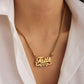 Customize 3d Doubleplate Name Necklace 18k GoldPlated Stainless Steel Women Jewelry Gift-QFN3675
