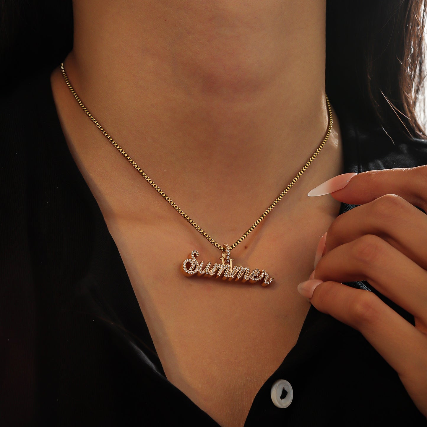Custom 3mm Thick Iced Out Hip Hop Name Necklace - 3DN3694