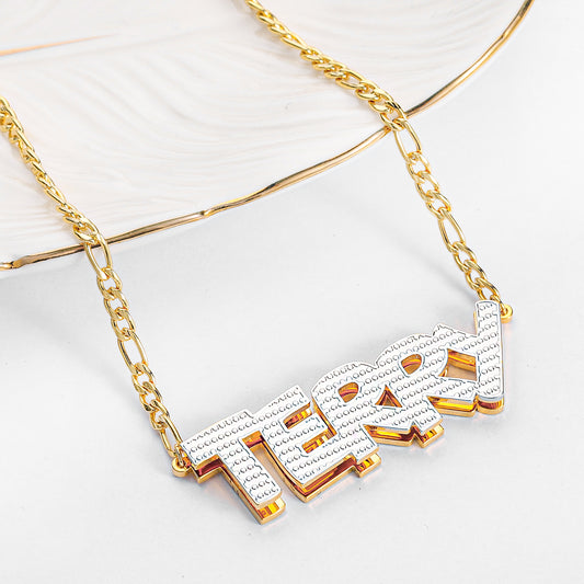 Customized Double Plated Name Necklace QN801