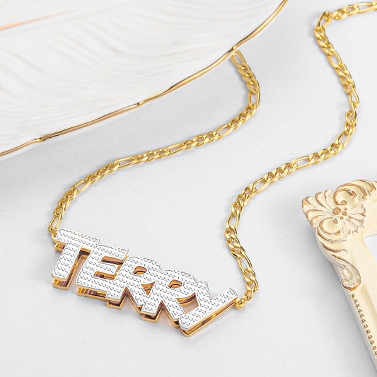 Customized Double Plated Name Necklace QN801