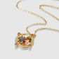 Custom Round Photo Necklace  Memory Pendant 18k Goldplated Jewelry Gift For Women-3DN3748