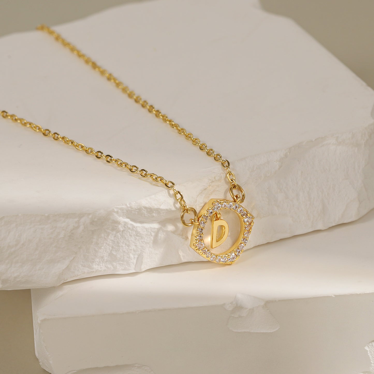 Bubble Letter Bar Necklace
