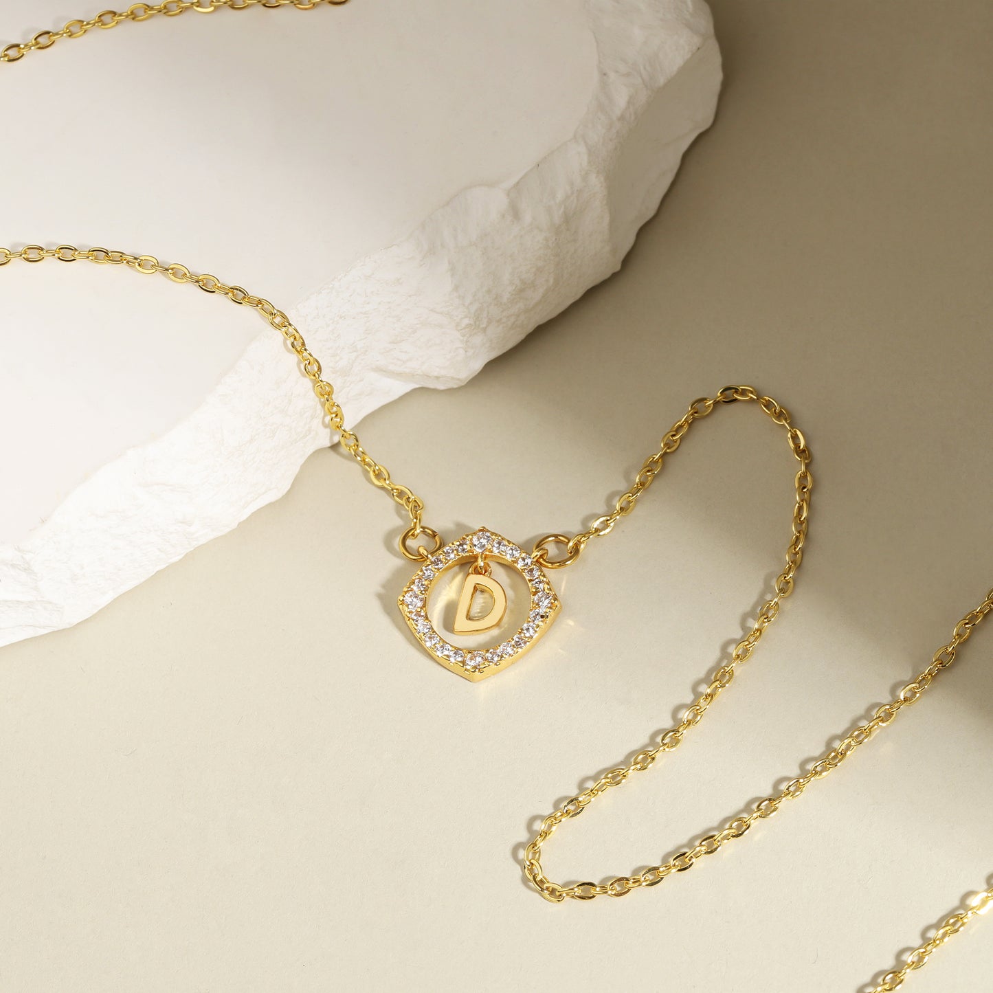 Bubble Letter Bar Necklace