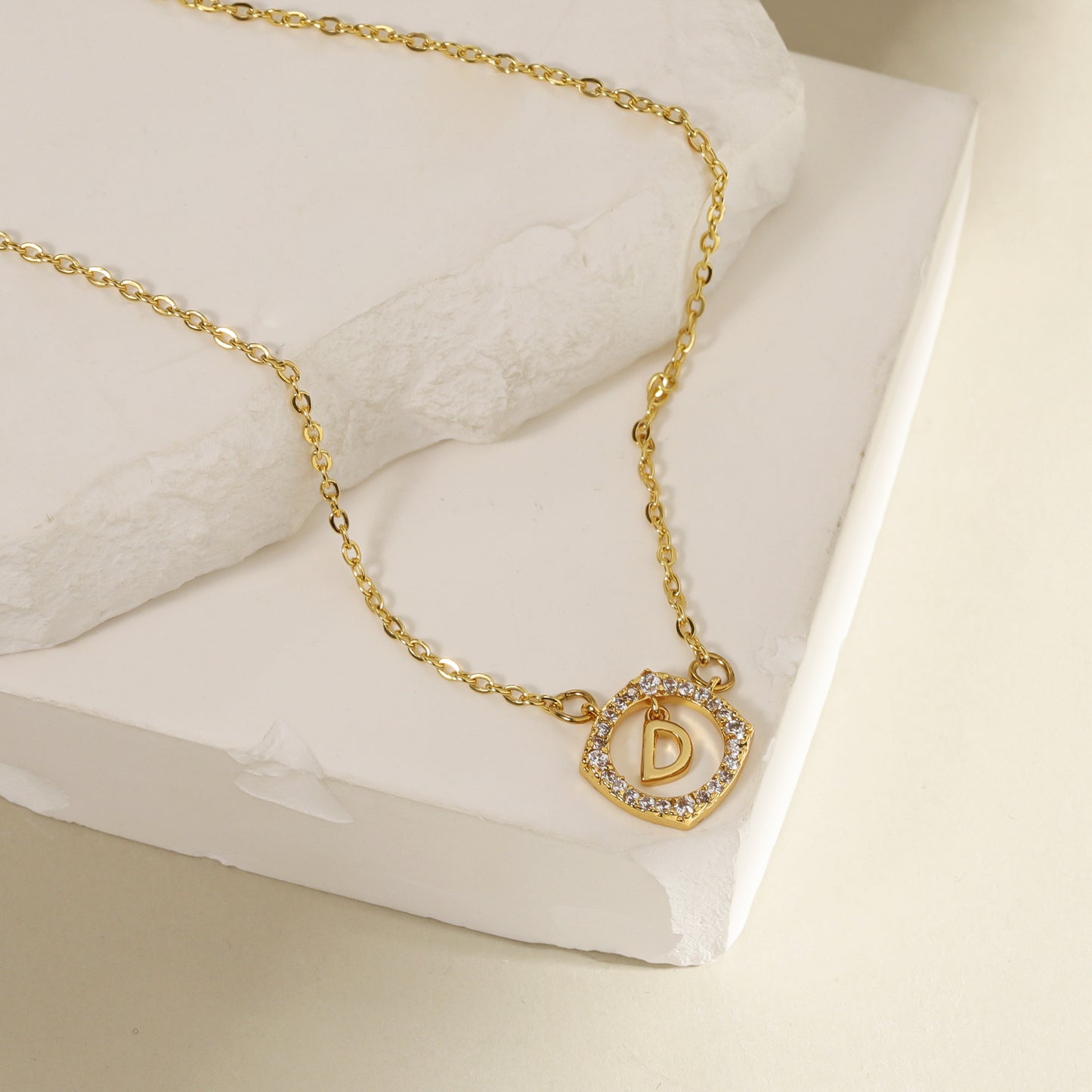 Bubble Letter Bar Necklace