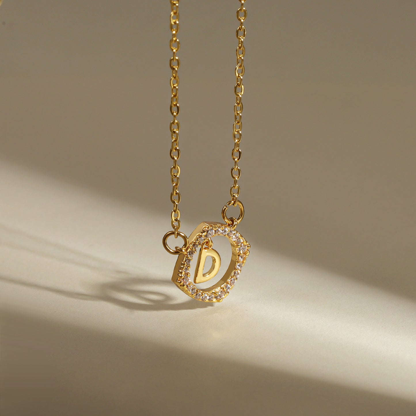 Bubble Letter Bar Necklace