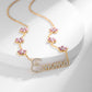 Crystal Flower Chain Name Necklace QN764