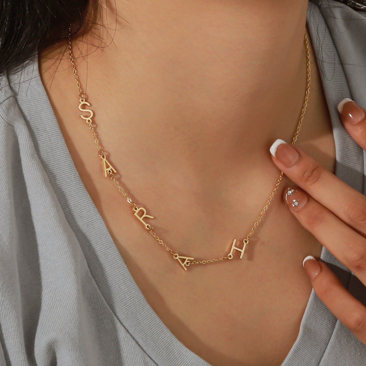 Custom Initial Letters Necklace SN-N8810