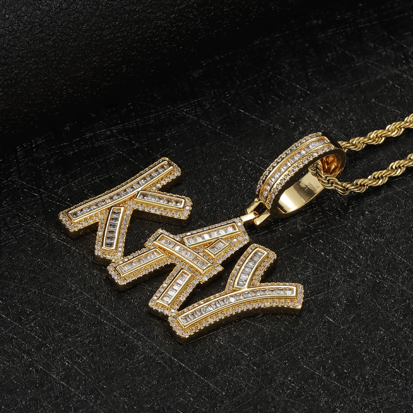Rope Chain Iced Out Bling Necklaces CSN3083