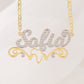 Doppelte goldene Namenskette QN353