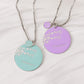 Personalized name necklace colorful flower pendant QFEN0051