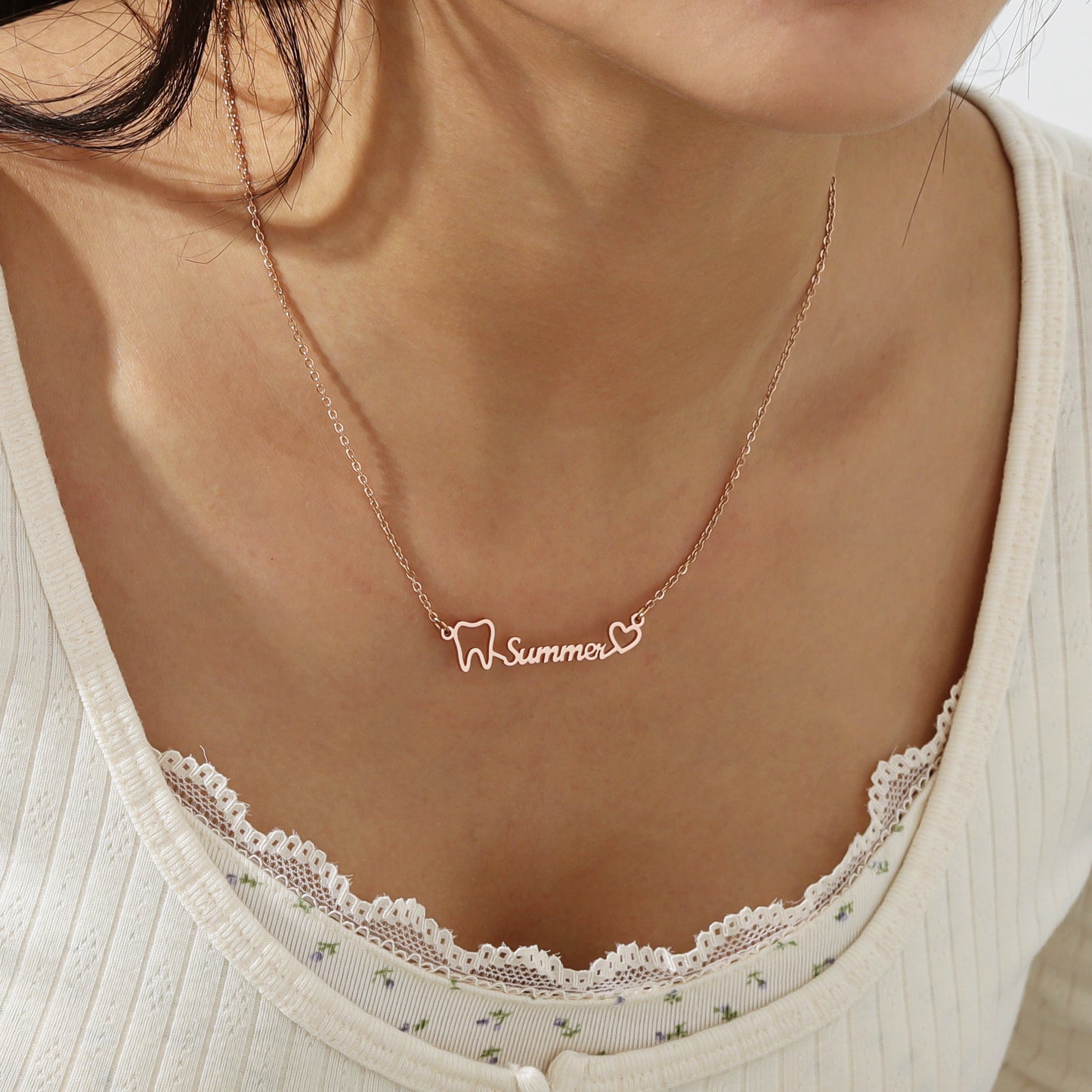 Custom Name Pendant Dentisit Necklace QN-N8595