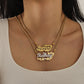 Personalized Custom Necklace Double Layered Two-Tone Elegant Gift - QCN3501
