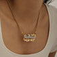 Personalized Custom Necklace Double Layered Two-Tone Elegant Gift - QCN3501