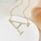 Custom Crystal Initial Necklace For Female MN2105