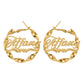 Custom Twist Hoop Earrings For Female ME2112