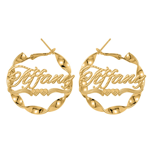 Custom Twist Hoop Earrings For Female ME2112