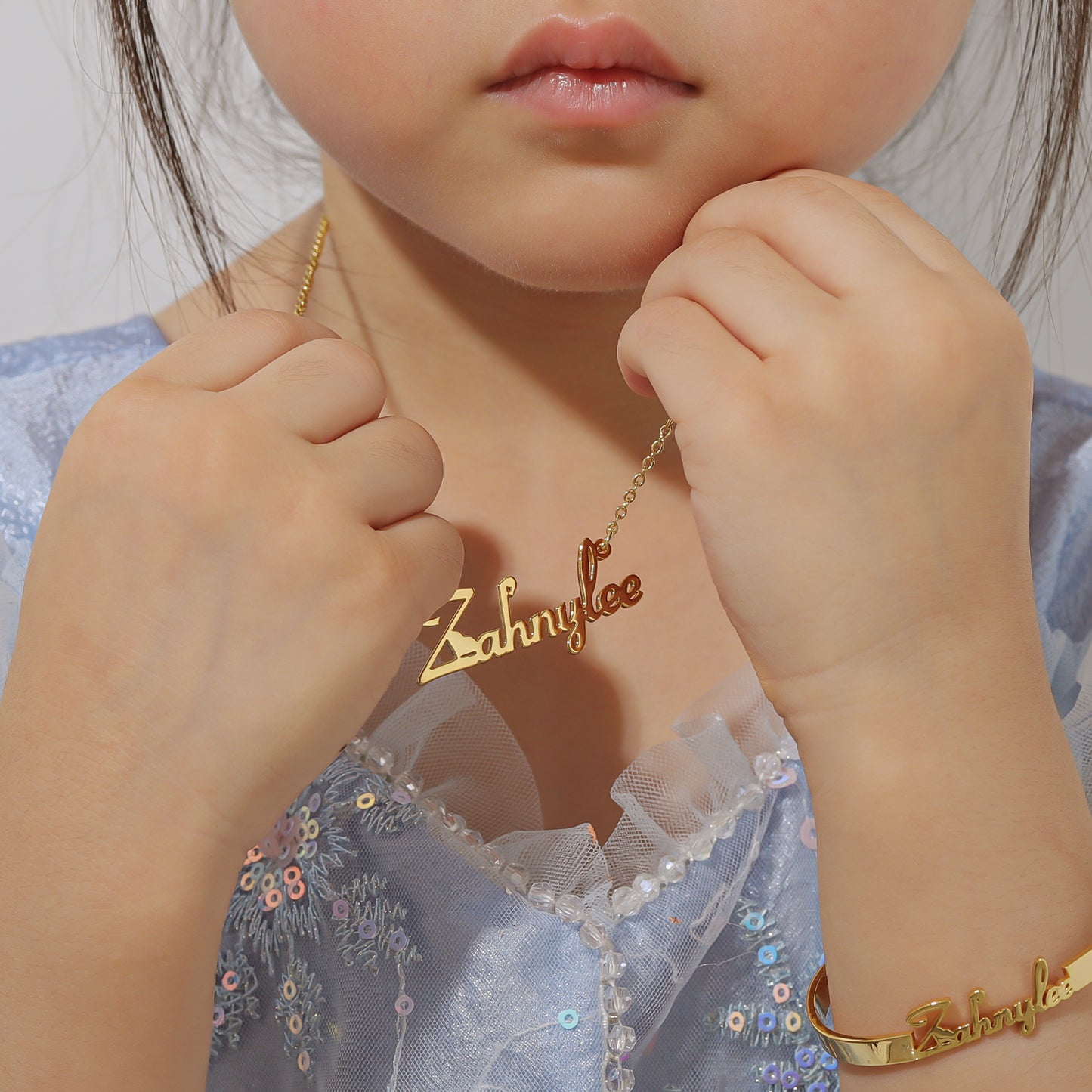 Custom Name Child Set Jewelry QNBE3003