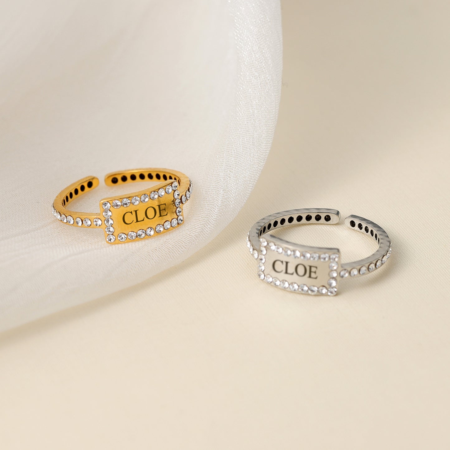 Custom Name Diamond Ring  MR2115