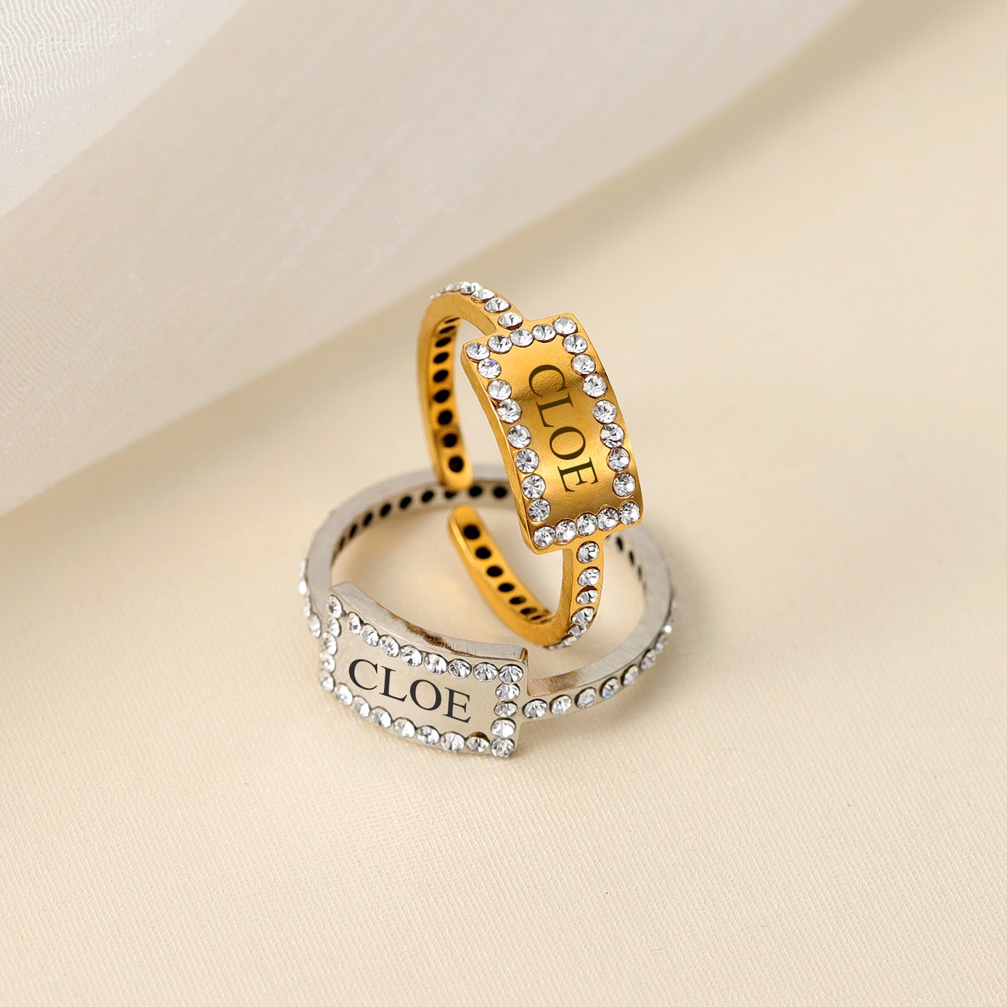 Custom Name Diamond Ring  MR2115
