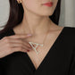 Custom Crystal Initial Necklace For Female MN2105