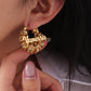 Personalized Name Hoop Earrings – Custom Gold Crystal Name Earrings for Women-QE3606