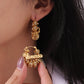 Personalized Name Hoop Earrings – Custom Gold Crystal Name Earrings for Women-QE3606