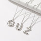 3D Bubble Letters Custom Initial Necklace CN1130